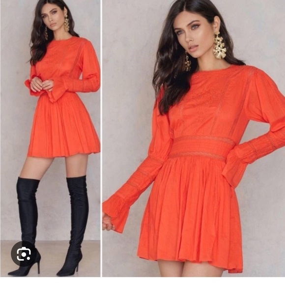 Free People Dresses & Skirts - Free people embroidered long sleeve dress